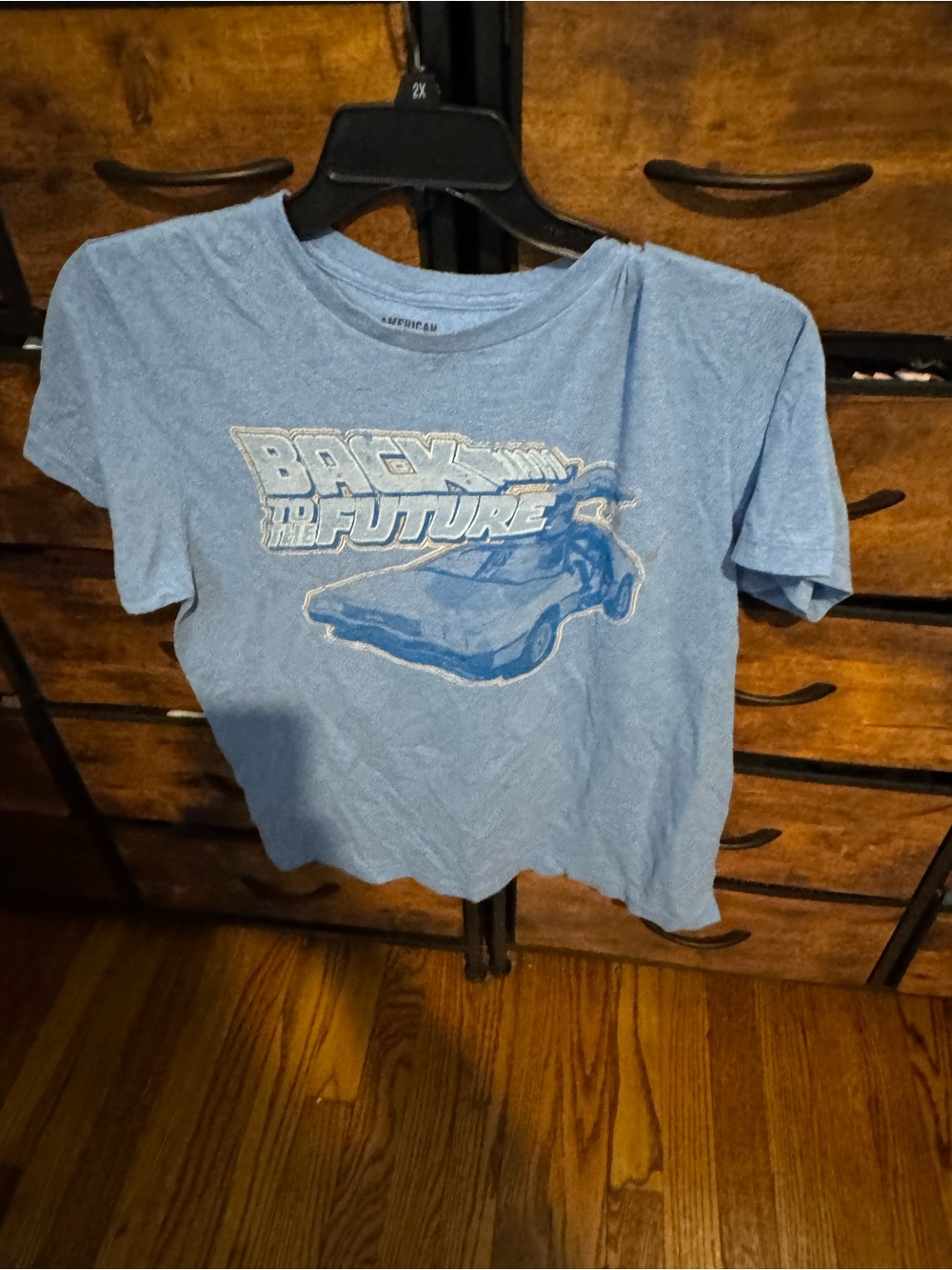 American Apparel Light Blue "Back to the Future" Graphic Tee